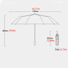12 Ribs Auto Open Close Umbrella Large Rain or Shine Windproof Sunshade