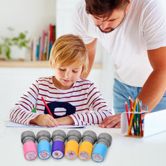 6 Cartoon Teacher Evaluation Stamps for Rewarding Kids