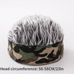 Hip Hop Beanie Hat Wig Fun Landlord Hat Adjustable Street Hat