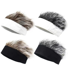 Hip Hop Beanie Hat Wig Fun Landlord Hat Adjustable Street Hat