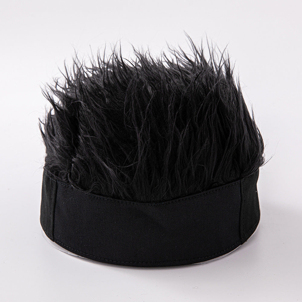 Hip Hop Beanie Hat Wig Fun Landlord Hat Adjustable Street Hat