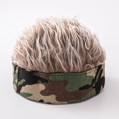 Hip Hop Beanie Hat Wig Fun Landlord Hat Adjustable Street Hat