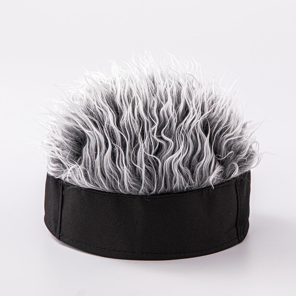 Hip Hop Beanie Hat Wig Fun Landlord Hat Adjustable Street Hat