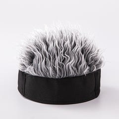 Hip Hop Beanie Hat Wig Fun Landlord Hat Adjustable Street Hat