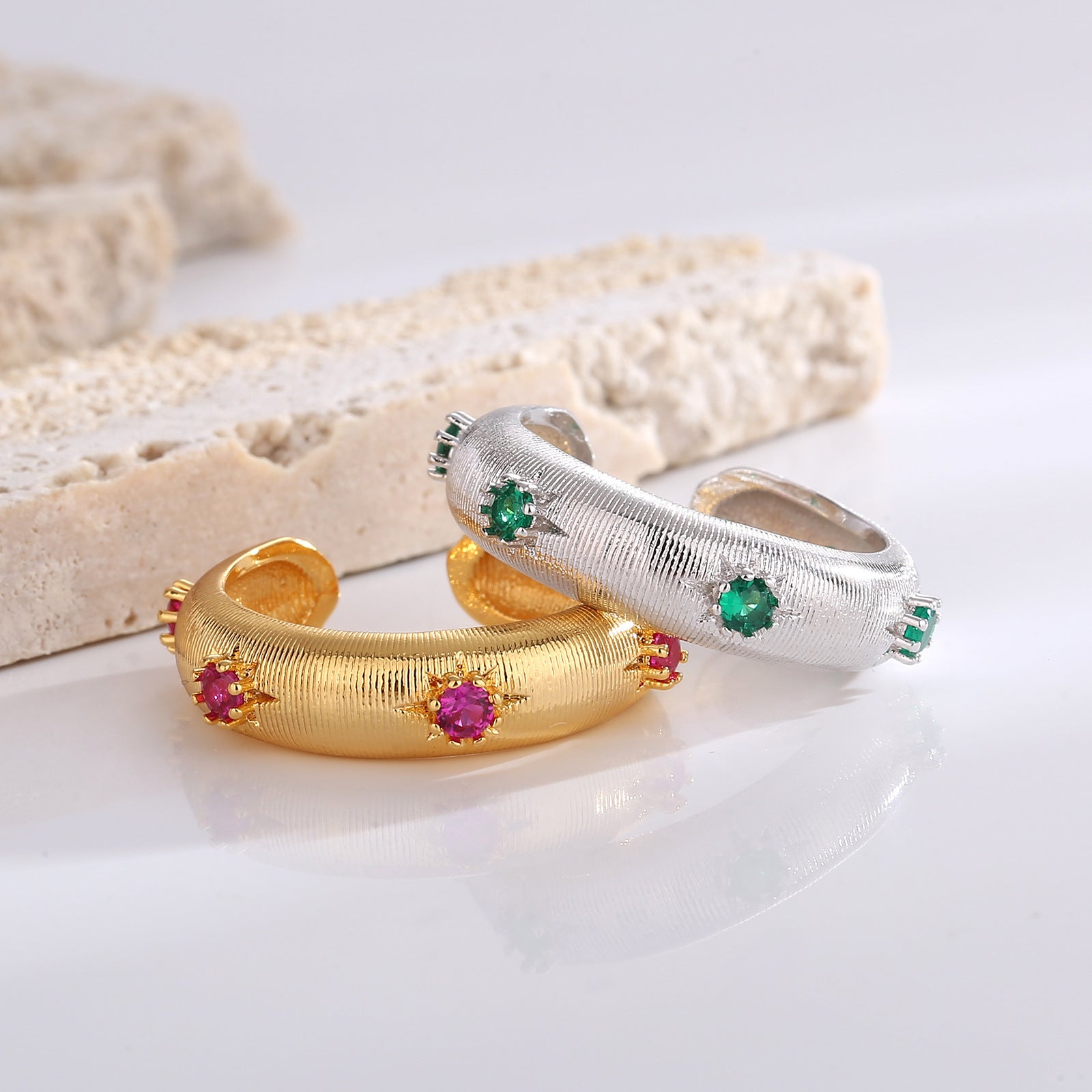 Rhinestone Decor Open Ring Fashion Jewelry for Women Girls