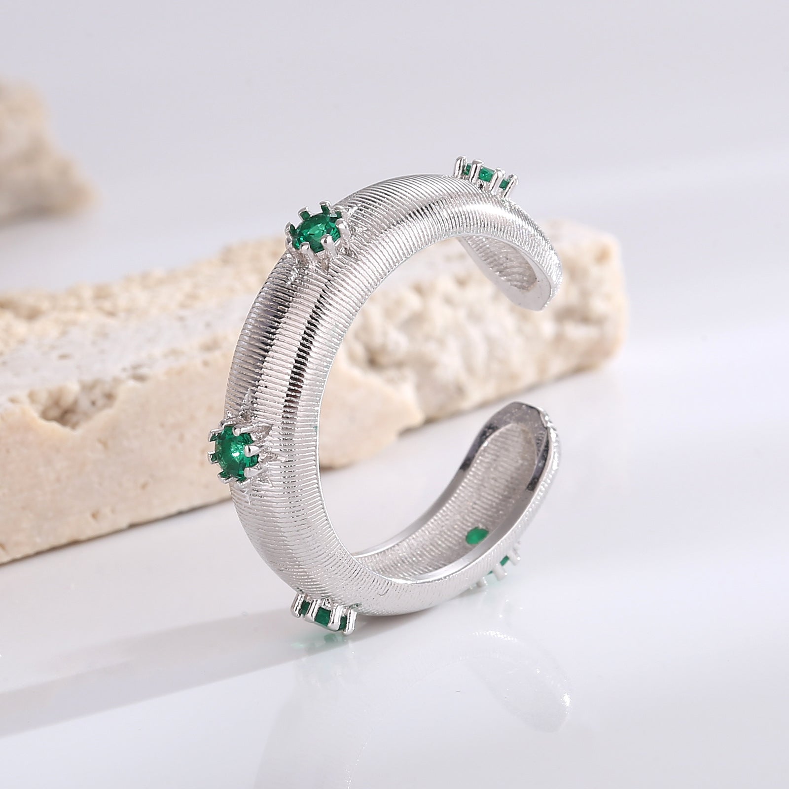 Rhinestone Decor Open Ring Fashion Jewelry for Women Girls