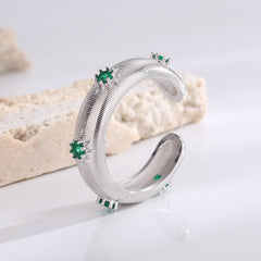 Rhinestone Decor Open Ring Fashion Jewelry for Women Girls