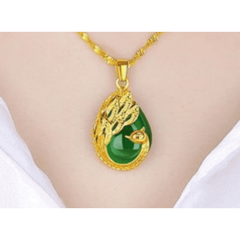 24K Peacock Pendant Necklace for Men & Women