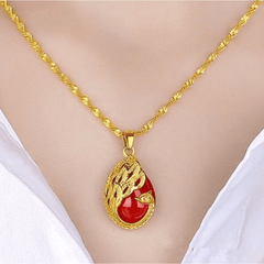 24K Peacock Pendant Necklace for Men & Women