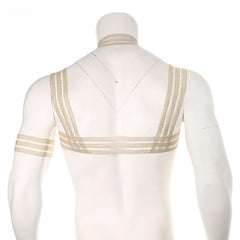 Men's Sexy Body Chest Harness & Armband Set for Cosplay