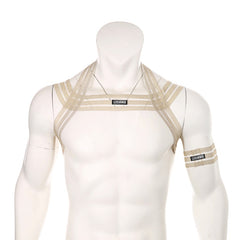 Men's Sexy Body Chest Harness & Armband Set for Cosplay