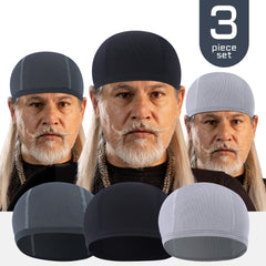 3pcs Helmet Liner Skull Caps for Outdoor Running Cycling Sweat Wicking
