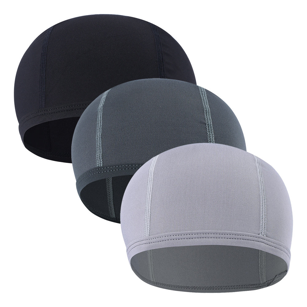3pcs Helmet Liner Skull Caps for Outdoor Running Cycling Sweat Wicking