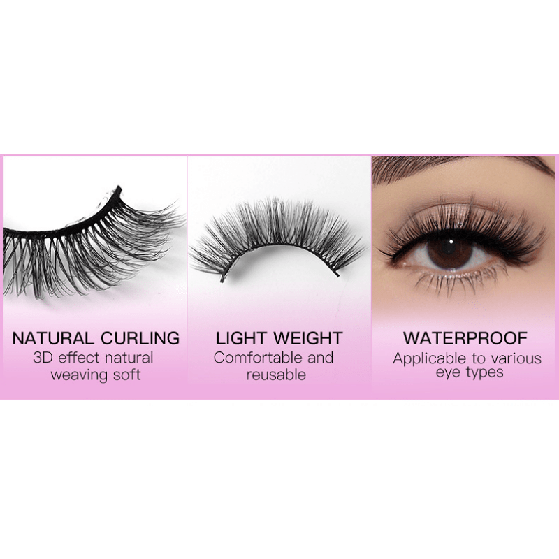 20 Mixed False Lashes Natural Thick Eyelashes Simulated Fiber Messy Slender