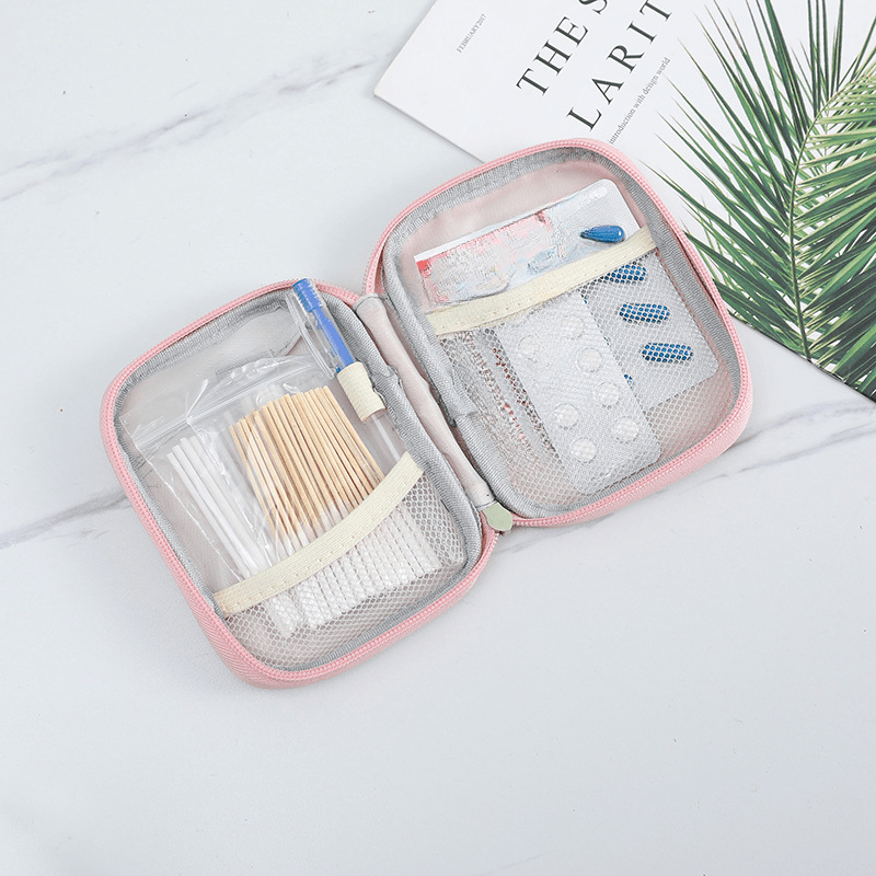 Mini Zipper Cube Medicine Bag Portable Travel Storage