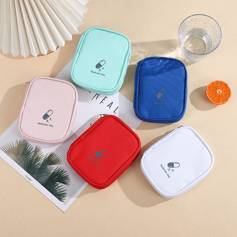 Mini Zipper Cube Medicine Bag Portable Travel Storage