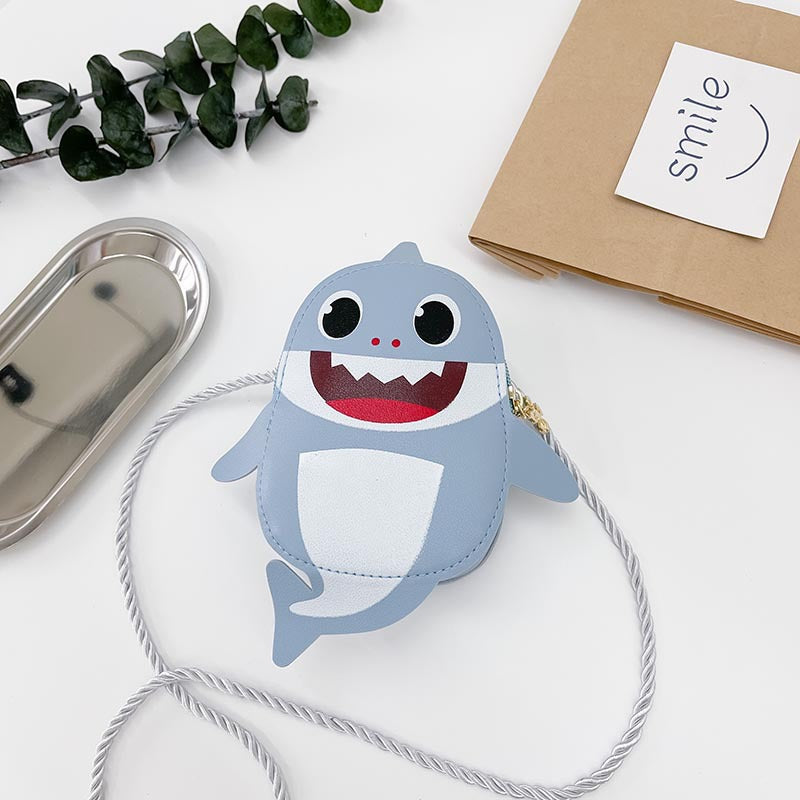 Shark Shape Crossbody Bag Mini Shoulder Bag Coin Purse For Girls
