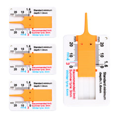 4pcs Tire Tread Depth Gauge 0-20mm Car Motorcycle Measurement Tool