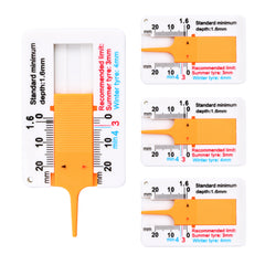 4pcs Tire Tread Depth Gauge 0-20mm Car Motorcycle Measurement Tool