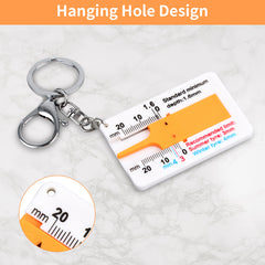 4pcs Tire Tread Depth Gauge 0-20mm Car Motorcycle Measurement Tool