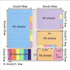Sticky Notes Set Sticky Notes Tabs Divider Sticky Notes School Supplies Office