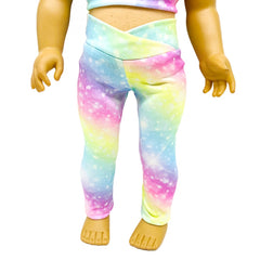 Rainbow Pattern Yoga Suit Doll Clothes Outfit for 45-72 cm Girl Doll