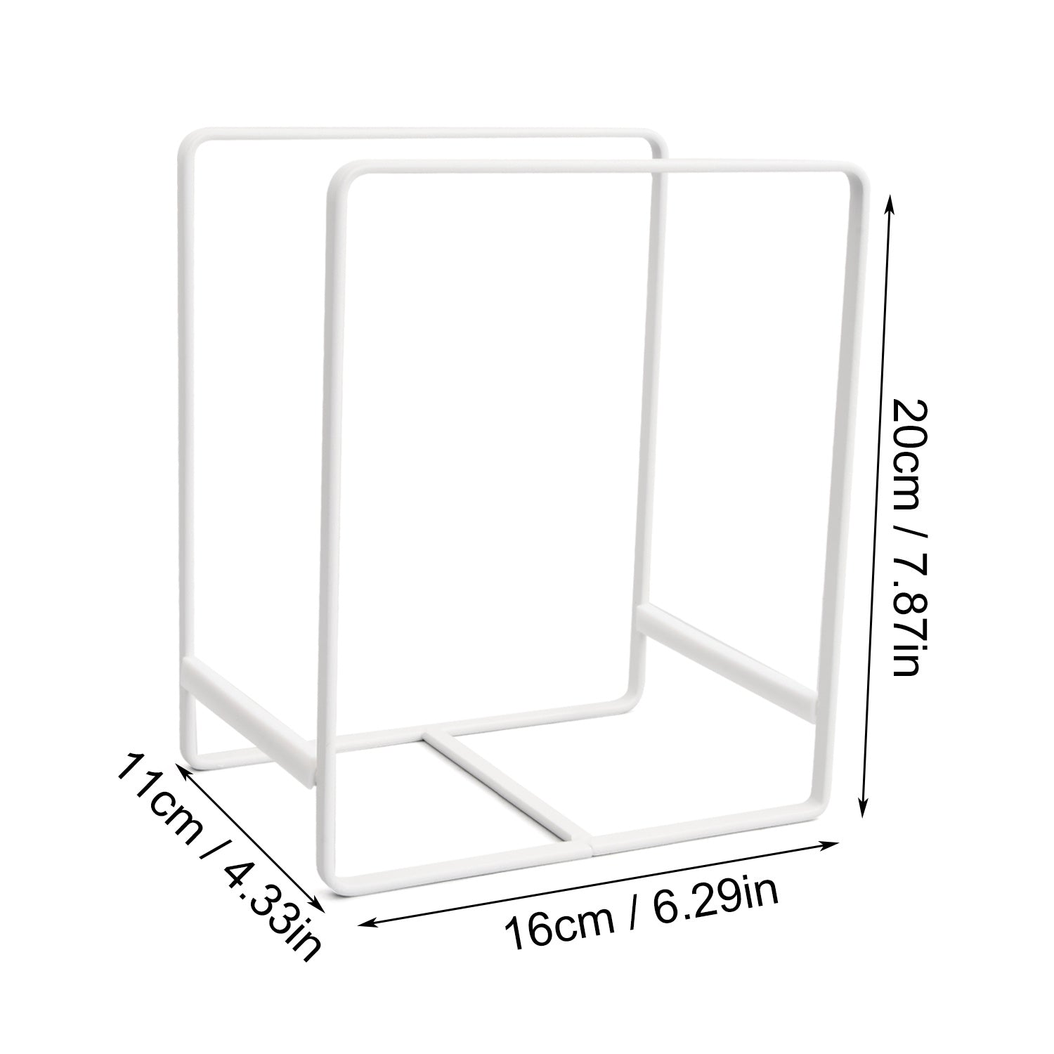 2pc Metal Cupboard Dish Rack Lid Holder