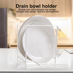 2pc Metal Cupboard Dish Rack Lid Holder