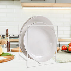 2pc Metal Cupboard Dish Rack Lid Holder