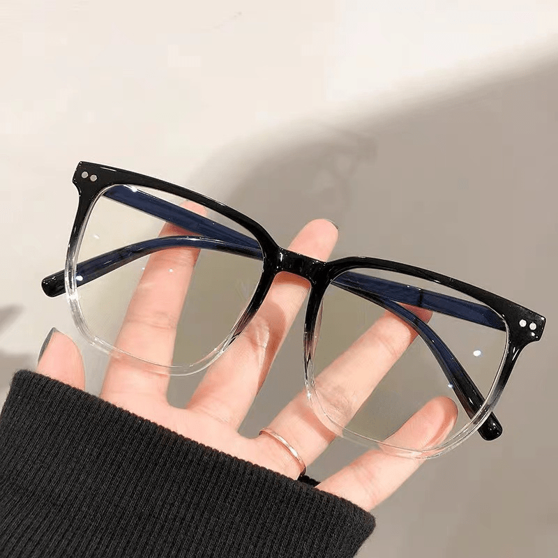 Light Blocking Glasses Classic Square Clear Lens Anti Eyestrain