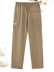 Men's Print Pocket Drawstring Cargo Pants