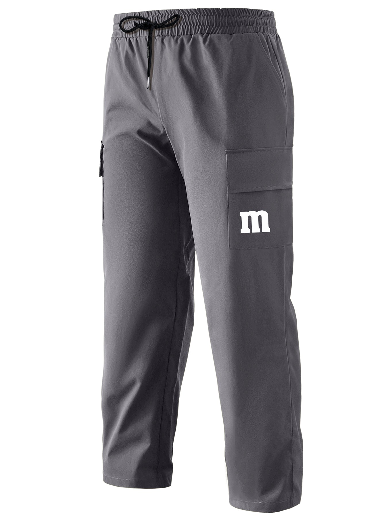 Men's Print Pocket Drawstring Cargo Pants