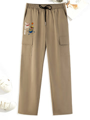 Men's FOREVER Print Cargo Pants with Drawstring