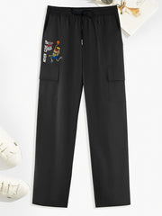 Men's FOREVER Print Cargo Pants with Drawstring
