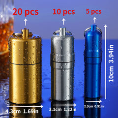 Portable Zinc Alloy Cigarette Box Waterproof Case With Key Ring