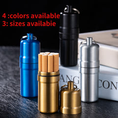 Portable Zinc Alloy Cigarette Box Waterproof Case With Key Ring