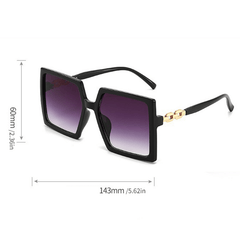Oversized Square Sunglasses Gradient UV400 Sun Shades