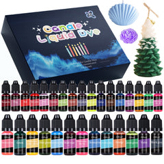 30-Piece Candle Dye Kit - Liquid Colorants for DIY Candles