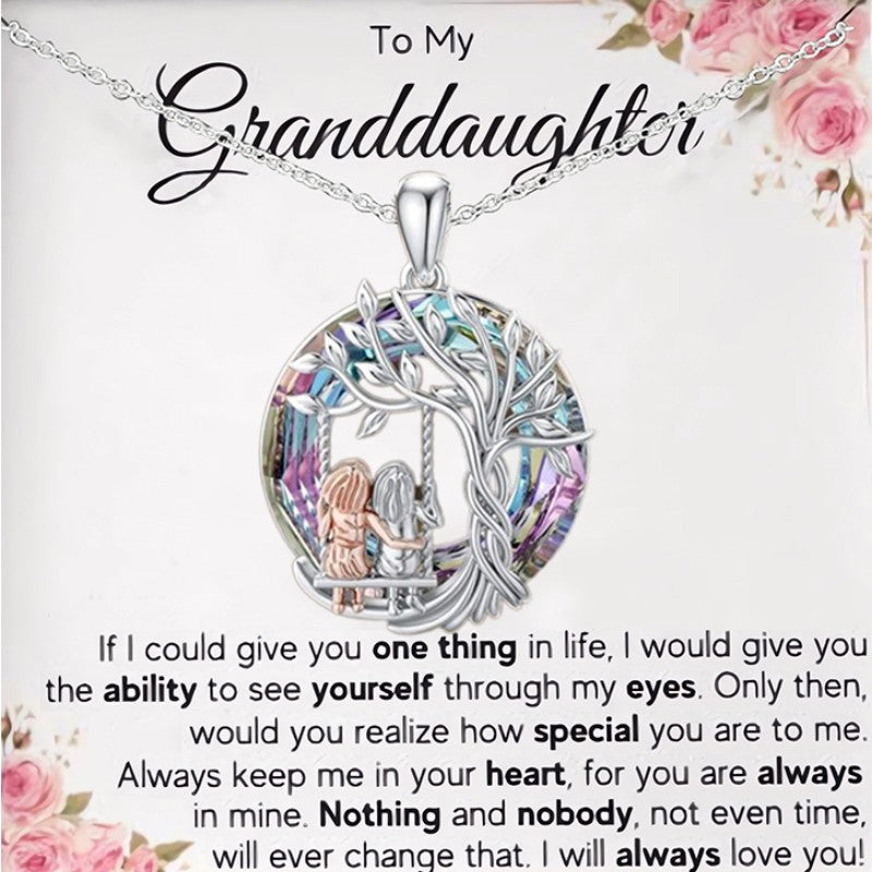 Granddaughter Tree Of Life Pendant Necklace & Card Set