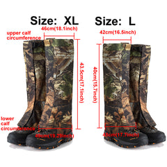 Waterproof Camo Leg Gaiters for Outdoor Activities