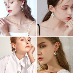 DIY Dangle Earring Kit Polyester Fabric Wings Crafts Decoration