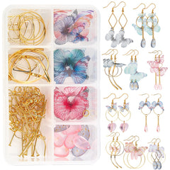 DIY Dangle Earring Kit Polyester Fabric Wings Crafts Decoration
