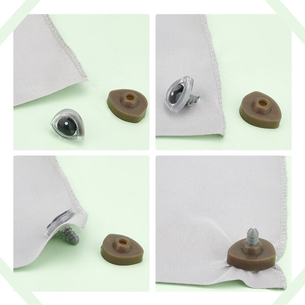 60pcs 3D Safety Eyes Set with Washers for Crafts Bear Dog Cats Eyes