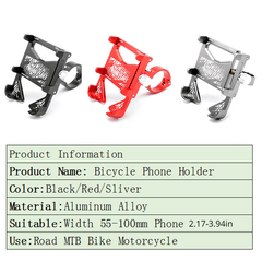 Aluminum Alloy Bike Phone Stand for Road Mountain Cycling