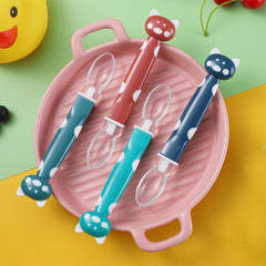 Baby Silicone Spoon Soft Head Cartoon Food Supplement Spoon