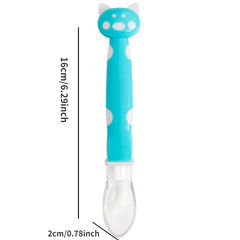 Baby Silicone Spoon Soft Head Cartoon Food Supplement Spoon