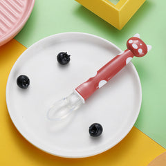 Baby Silicone Spoon Soft Head Cartoon Food Supplement Spoon