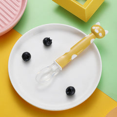 Baby Silicone Spoon Soft Head Cartoon Food Supplement Spoon