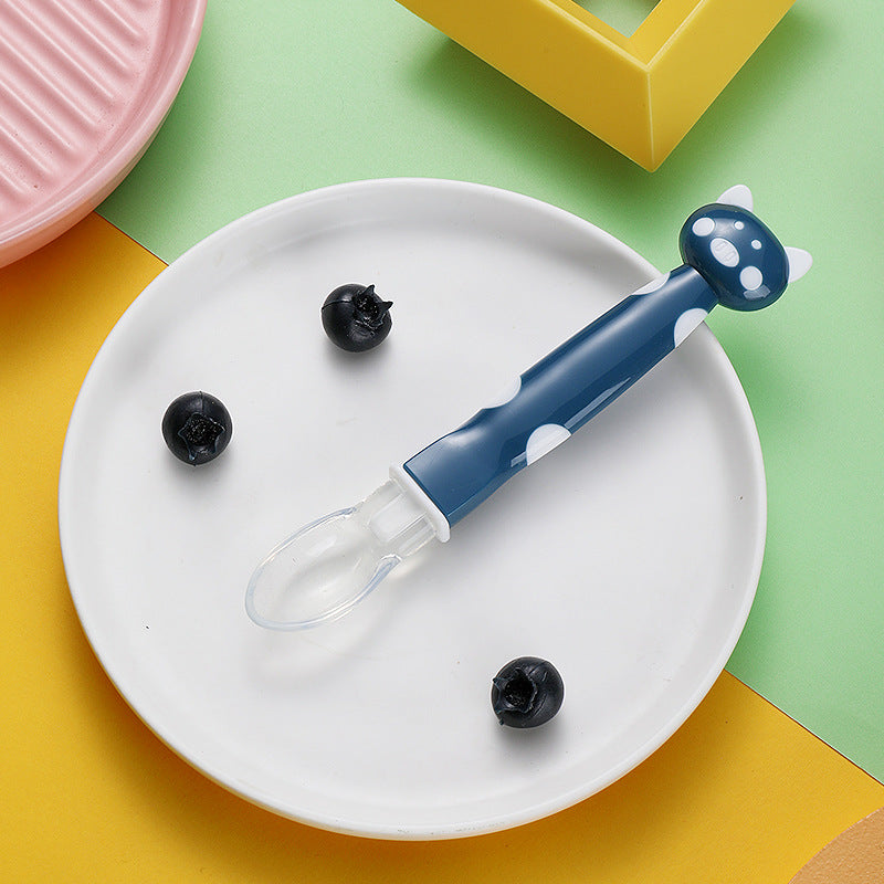 Baby Silicone Spoon Soft Head Cartoon Food Supplement Spoon