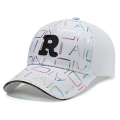 R Embroidery Baseball Cap Hip Hop Printed Dad Hats Adjustable Unisex